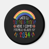 Aimant Attention maternelle Je viens Future Class 2034 (Devant)