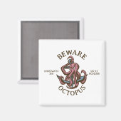 Aimant Attention Octopus Créature Nautique Tentacle Monst (Recto/Verso)