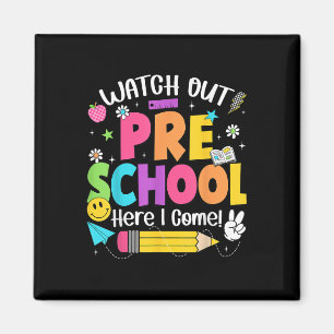 Aimant Attention préscolaire me voici Retour à l'école th