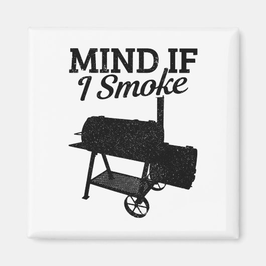 Aimant Attention si je fume Barbecue Grillmaster Fumer de (Devant)