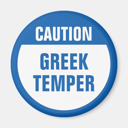 Aimant Attention Temper grec (Devant)