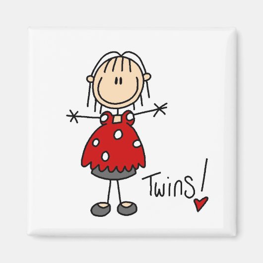 Aimant Attentive Maman de Twins Tshirts et cadeaux (Devant)
