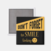 Aimant Attitude Sourire Visage Motivation Noir Et Or (Recto/Verso)