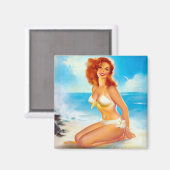 Aimant Au Beach Pin Up (Recto/Verso)