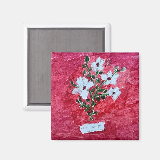 Aimant au design botanique (Recto/Verso)