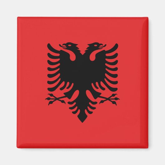 Aimant au drapeau de l'Albanie (Flamuri i Shqipëri (Devant)