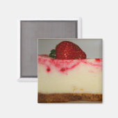 Aimant au gâteau au fromage à la fraise (Recto/Verso)