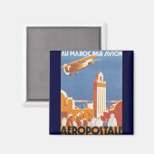 Aimant Au Maroc Par Avion (Recto/Verso)