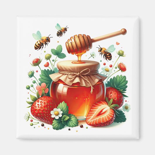 Aimant au miel de fraise (Devant)