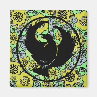 Aimant au pied-de-Corbeau avec Fleurs Jaunes