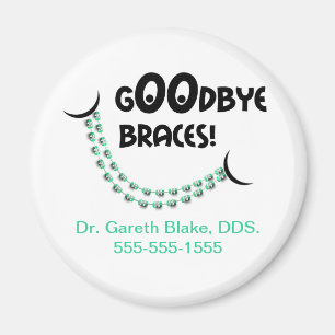 Aimant Au revoir promotionnel orthodontique vert de