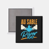 Aimant Au Sable River Rat Rafting Canoeing Fishing Boatin (Recto/Verso)