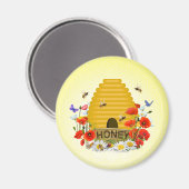 Aimant Aubergère, ruche, prairie de miel (Recto/Verso)