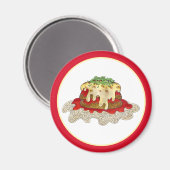 Aimant Aubgergine Parme Parmesan Italien (Recto/Verso)