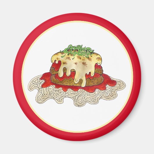 Aimant Aubgergine Parme Parmesan Italien (Devant)