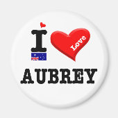 Aimant AUBREY - I Love (Devant)