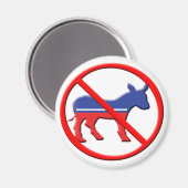 Aimant Aucun âne politique - Anti-démocrate (Recto/Verso)