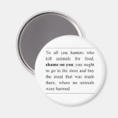 Aimant Aucun animal blessé au comptoir à viande du superm (Recto/Verso)