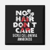 Aimant AUCUN Cheveux - Sickcell Anemia Sensibilisation So (Devant)