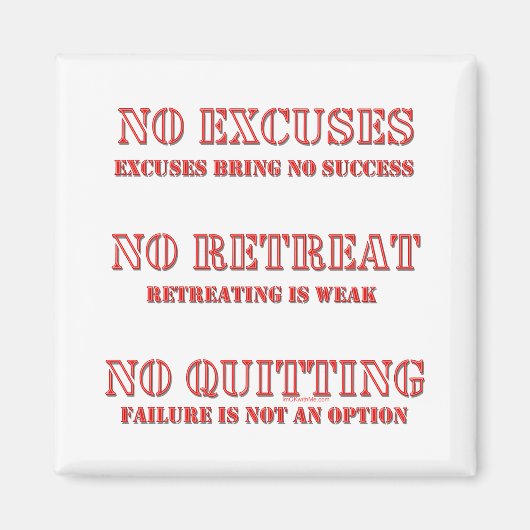 Aimant Aucun Excuses. (Devant)