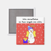 Aimant Aucun flocon de neige n'est identique (Recto/Verso)