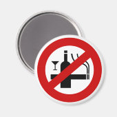Aimant AUCUN Fumeur ⚠ THÉ ⚠ (Recto/Verso)