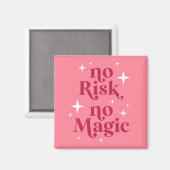 Aimant Aucun risque Aucun rose magique (Recto/Verso)