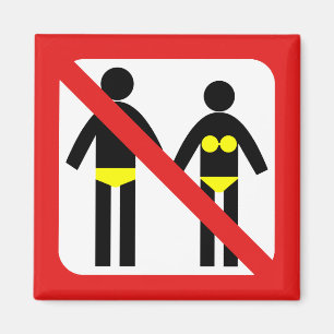 Aimant Aucun signe de maillot de bain