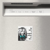 Aimant Aucune tenue n'est complète sans cheveux de chat (In Situ (Lave-vaisselle))