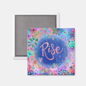 Aimant Augmenter Plutôt Amusant Inspirer Blue Floral Insp (Recto/Verso)