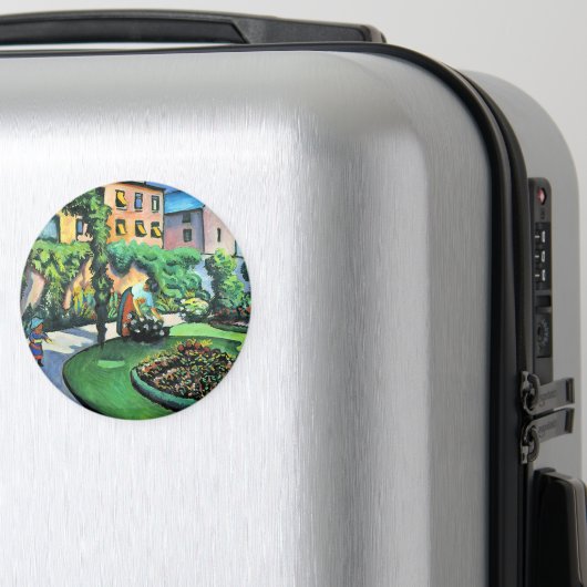 Aimant Auguste Macke - Gartenbild, peinture populaire, (In Situ (Bagages))