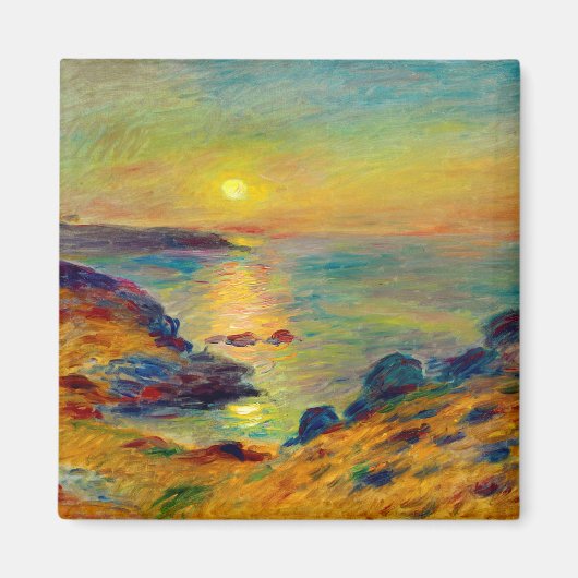 Aimant Auguste Renoir "Coucher de soleil et Douarnenez" (Devant)
