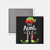 Aimant Aunt Christmas Elf Matching Pajama X-mas Party (Recto/Verso)