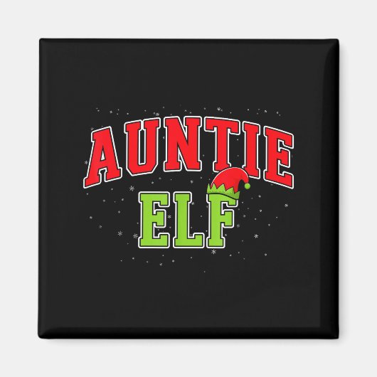 Aimant Auntie Elf Christmas Family Matching Group Xmas Si (Devant)