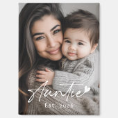 Aimant Auntie Est année manuscrite écriture coeur (Recto)