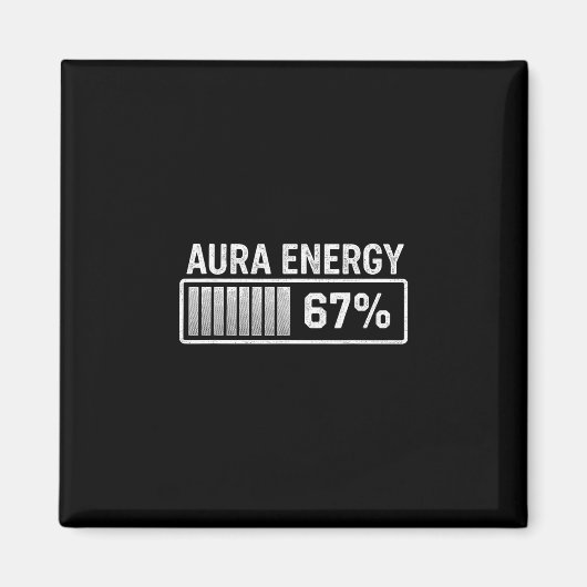 Aimant Aura à 67 Mème drôle Six Sept Argot Gen Alpha (Devant)