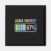 Aimant Aura Energy 67 Funny Six Sept Mèmes Gen Alpha Slan (Devant)