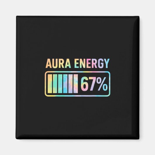Aimant Aura Energy 67 Funny Six Sept Mèmes Gen Alpha Slan (Devant)