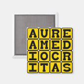 Aimant Aurea Mediocritas, juste milieu (Recto/Verso)