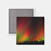 Aimant Aurora Borealis et arbres (Recto/Verso)