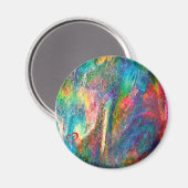 Aimant Aurora Borealis Oeuvre Abstraite originale Sangria (Recto/Verso)