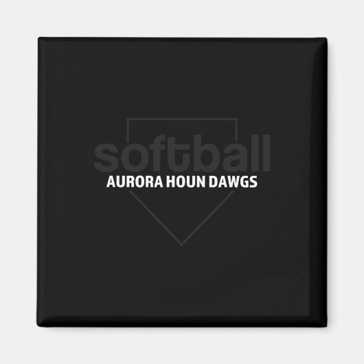 Aimant Aurora Houn Dawgs Softll Plaque de base (Devant)