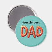 Aimant Aussie Best Dad  (Recto/Verso)