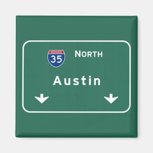 Aimant Austin Texas tx Interstate Highway Freeway Road : (Devant)