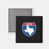 Aimant Austin Texas Tx Interstate Highway Vacation Souven (Recto/Verso)