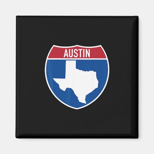 Aimant Austin Texas Tx Interstate Highway Vacation Souven (Devant)