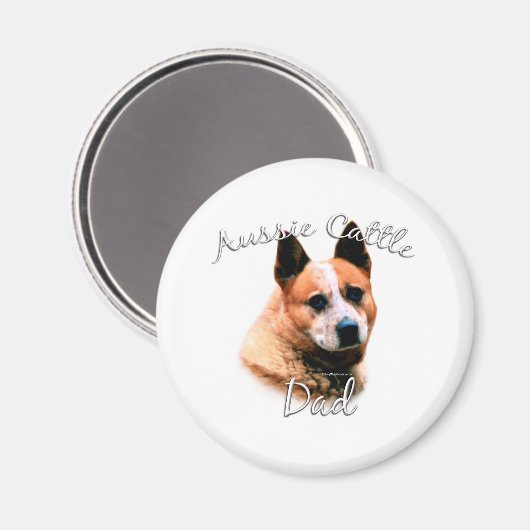 Aimant Australian Cattle Chien Papa 2 (Recto/Verso)
