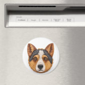 Aimant Australian Cattle Dog 3D inspiré (In Situ (Lave-vaisselle))