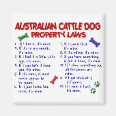 Aimant AUSTRALIAN CATTLE DOG, propriété Lois 2 (Devant)