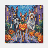 Aimant Australian Kelpie Trick-or-Treating Halloween (Devant)
